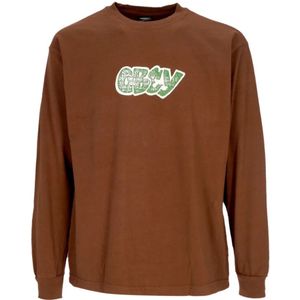 Obey, Sweatshirts & Hoodies, Heren, Bruin, L, City Watch Dog Longsleeve T-shirt