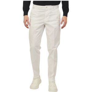 Hugo Boss, Witte Chino Broek Slim Fit Wit, Heren, Maat:XL