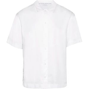 Calvin Klein, Overhemden, Heren, Wit, 2Xl, Stijlvolle Korte Mouw Overhemden voor Mannen