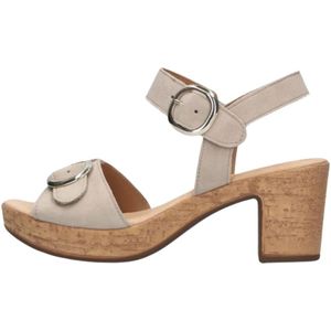 Gabor, Schoenen, Dames, Beige, 35 EU, Suède, Taupe Sandaal 764.1 Stijlvol Comfort