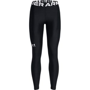 Under Armour, Broeken, Heren, Zwart, M, Polyester, Zwarte Slim Fit Leggings met Bedrukt Logo