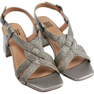 Bibi Lou, Schoenen, Dames, Grijs, 39 EU, Stijlvolle Leren Sandalen