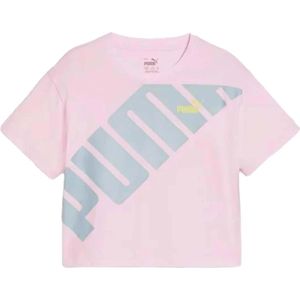 Puma, Tops, Dames, Roze, L, Power Youth Short Length Tee T-shirt