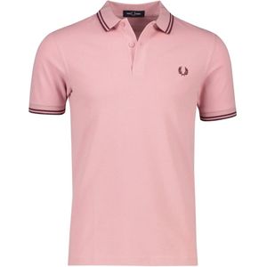 Fred Perry, Tops, Heren, Roze, M, Katoen, Roze poloshirt met korte mouwen