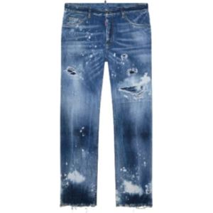 Dsquared2, Jeans, Heren, Blauw, M, Trendy 5-Pocket Broek - Maat 44, Kleur: Blauw Navy