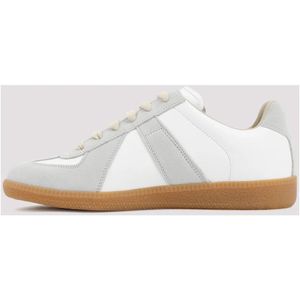 Maison Margiela, Schoenen, Dames, Veelkleurig, 40 EU, Leer, Replica Sneakers Dirty White