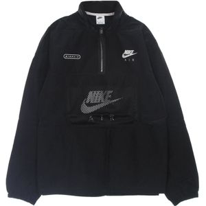 Nike, Jassen, Heren, Zwart, S, Polyester, Verwijderbare Windbreaker Air Geweven Jas