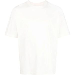 Heron Preston, Tops, Heren, Wit, M, Katoen, Ex-Ray Logo-Patch Katoenen T-Shirt
