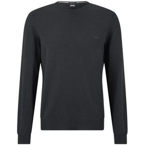 Hugo Boss, Sweatshirts & Hoodies, Heren, Zwart, 3Xl, Wol, Sweatshirt