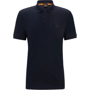 Hugo Boss, Tops, Heren, Blauw, S, Katoen, Slim-Fit Oranje Polo Shirt