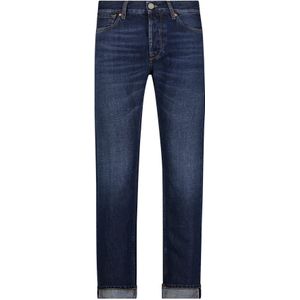 Tela Genova, Jeans, Heren, Blauw, W33, Denim, Selvedge Slim Fit Denim Jeans