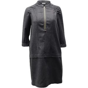 Marni Pre-owned, Pre-owned, Dames, Grijs, M, Wol, Pre-owned Wool dresses