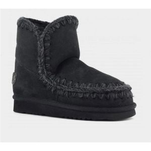 Mou, Schoenen, Dames, Zwart, 42 EU, Wol, Glitter Logo Black Eskimo Laarzen