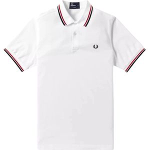 Fred Perry, Tops, Heren, Wit, XS, Katoen, Slim Fit Twin Tipped Polo