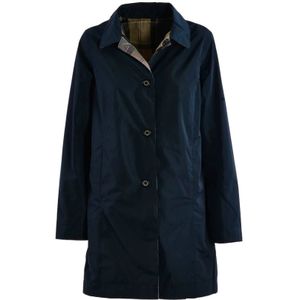 Barbour, Single-Breasted Coats Blauw, Dames, Maat:L
