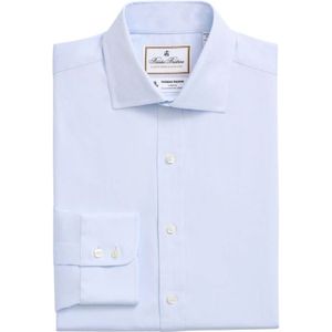 Brooks Brothers, Overhemden, Heren, Blauw, XL, Katoen, Lichtblauwe Regular Fit Thoms Mason Katoenen Overhemd met Engelse Spreidkraag