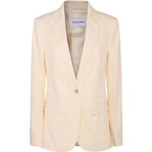 Calvin Klein, Blazers Beige, Dames, Maat:L