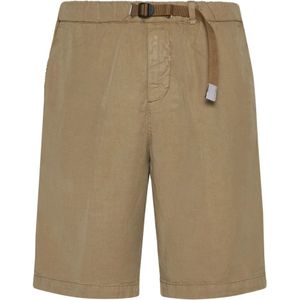 White Sand, Korte broeken, Heren, Beige, S, Beige Elastische Taille Shorts