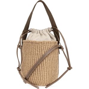 Chloé, Tassen, Dames, Beige, ONE Size, Leer, Kleine Bucket Tas