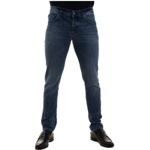 Dondup, Jeans, Heren, Blauw, W34, Denim, Slim Fit Five-Pocket Jeans