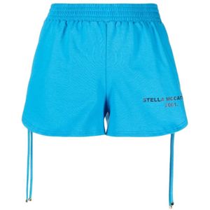 Stella McCartney, Korte broeken, Dames, Blauw, M, Katoen, Shorts