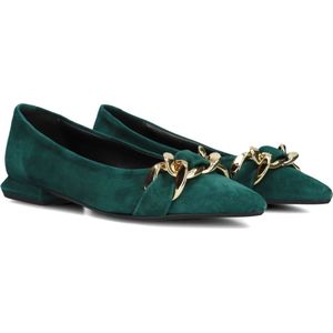 Lina Locchi, Schoenen, Dames, Groen, 37 EU, Suède, Groene Suède Instappers