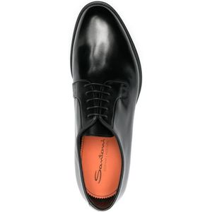 Santoni, Schoenen, Heren, Zwart, 44 EU, Leer, Business Schoenen