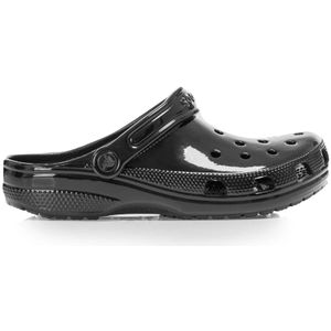 Crocs, Schoenen, Heren, Zwart, 36 EU, Glanzende Klomp Sandalen