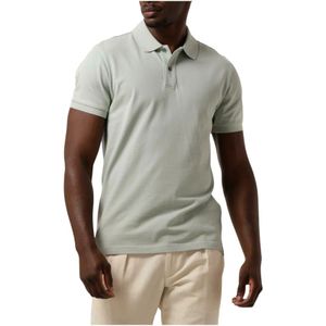 Profuomo, Tops, Heren, Groen, XL, Katoen, Mintgroene Polo Korte Mouw