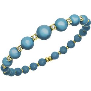 Chantecler, Cherie Gouden Armband - 18Kt - Diamant Blauw, Dames, Maat:ONE Size