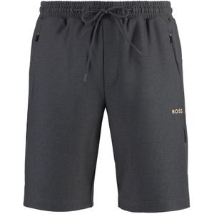 Hugo Boss, Korte broeken, Heren, Grijs, M, Polyester, Flex Fabric Bermuda Shorts