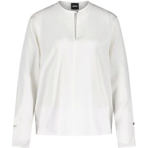 Hugo Boss, Blouses & Shirts, Dames, Wit, 3Xl, Zijden Blouse Binalea