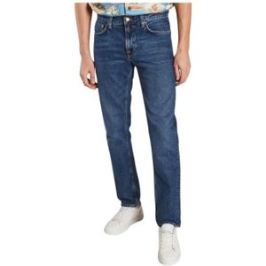 Nudie Jeans, Jeans, Heren, Blauw, W30 L32, Katoen, Blauwe State Gritty Jackson Regular Jeans
