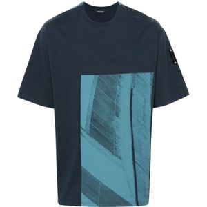 A-Cold-Wall, Tops, Heren, Blauw, L, Strand Screen Printed T-Shirt