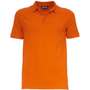 Vilebrequin, Tops, Heren, Oranje, S, Katoen, Polo Shirt