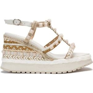 Alma EN Pena, Casual Witte Leren Dames Sandalen Wit, Dames, Maat:38 EU