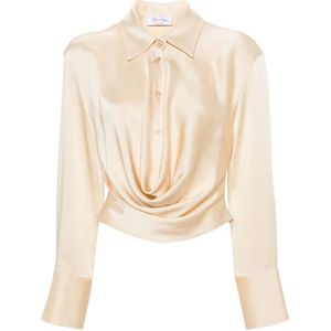 Blumarine, Satijnen Blouse Roze, Dames, Maat:M