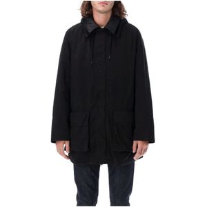 Aspesi, Dubbel-laags parka met Quiltedylon jas Zwart, Heren, Maat:XL