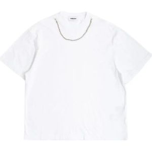 Ambush, Tops, Dames, Wit, S, Katoen, Witte Ballchain Korte Mouw T-Shirt