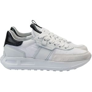 Kennel & Schmenger, Schoenen, Dames, Wit, 38 EU, Leer, Witte Race Sneaker met Zwarte Details