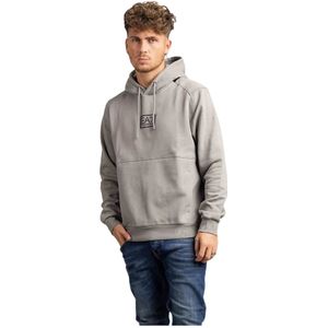 Emporio Armani, Sweatshirts & Hoodies, Heren, Grijs, S, Katoen, Grijze EA7 Logo Hoodie voor Heren