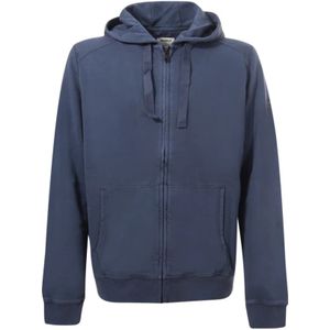 Ecoalf, Sweatshirts & Hoodies, Heren, Blauw, 2Xl, Katoen, Zip-throughs