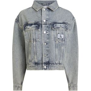 Calvin Klein, Denim jack voor dames Blauw, Dames, Maat:S