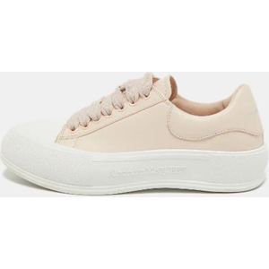 Alexander McQueen Pre-owned, Pre-owned, Dames, Roze, 40 EU, Pre-owned Leather sneakers