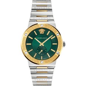 Versace, Greca Logo Bicolor Horloge Veelkleurig, Heren, Maat:ONE Size