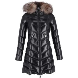Moncler Pre-owned, Pre-owned, Dames, Zwart, S, Nylon, Pre-owned Nylon outerwear