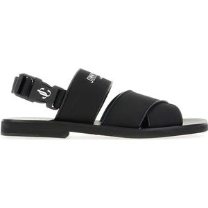 Jimmy Choo, Schoenen, Heren, Zwart, 41 1/2 EU, Nylon, Stijlvolle Sandalen voor de Zomer