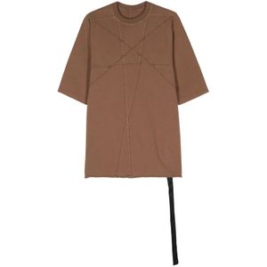 Rick Owens, T-Shirts Bruin, Heren, Maat:M