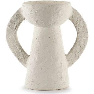 Serax, Aarde Papier-Mâché Vaas Wit, unisex, Maat:ONE Size