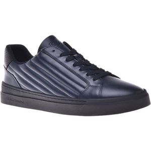 Baldinini, Schoenen, Heren, Blauw, 44 EU, Trainers in dark blue quilted leather and leather